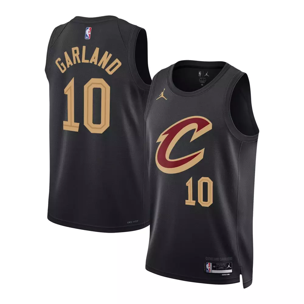 Darius Garland 10 Jersey Black Cleveland Cavaliers Men Gold Maroon Swingman All Stitched