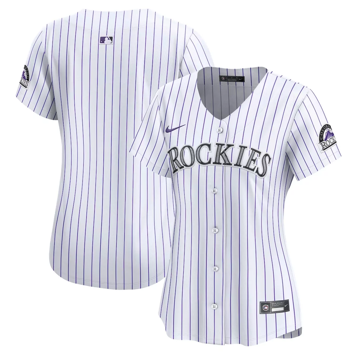 Not Specified Colorado Rockies Jersey White Women Purple Black Home Limited