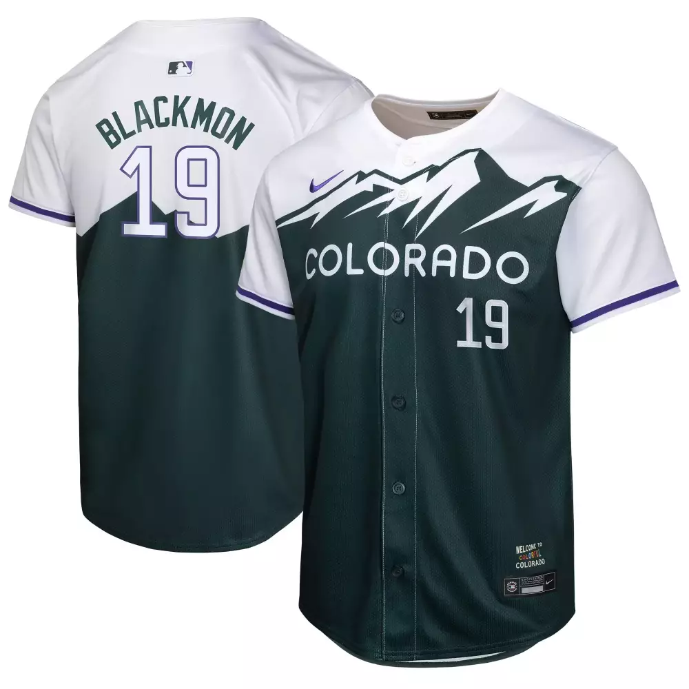 Charlie Blackmon 19 Jersey Dark Green Colorado Rockies Men Split Custom Design White