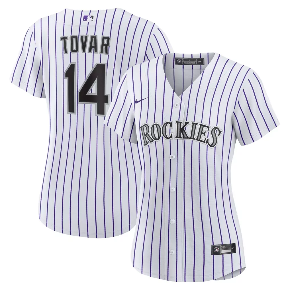Ezequiel Tovar 14 Jersey White Colorado Rockies Women Purple Black Home Replica