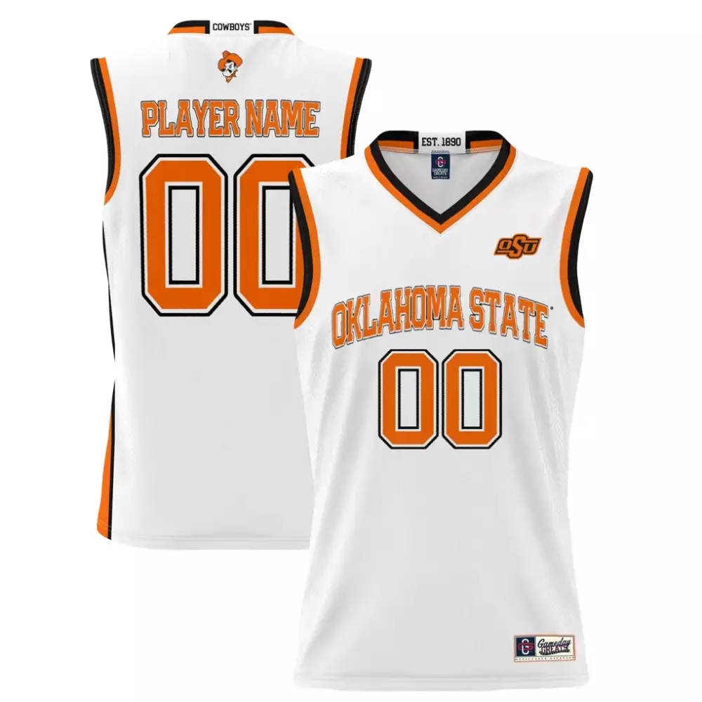 Oklahoma State Jersey White Gameday Threads Men Orange Black Unisex