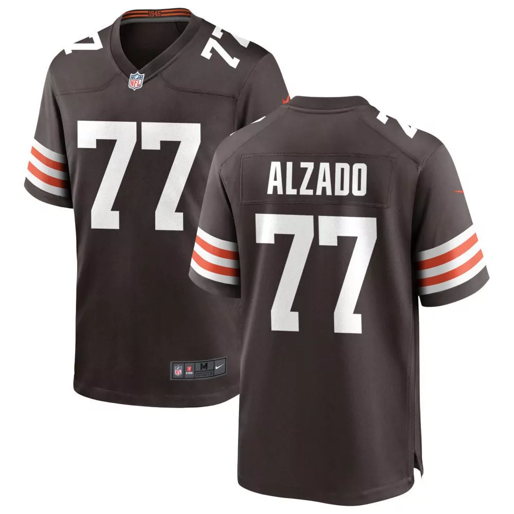 Lyle Alzado 77 Cleveland Browns Jersey Brown Men Authentic Orange White All Stitched