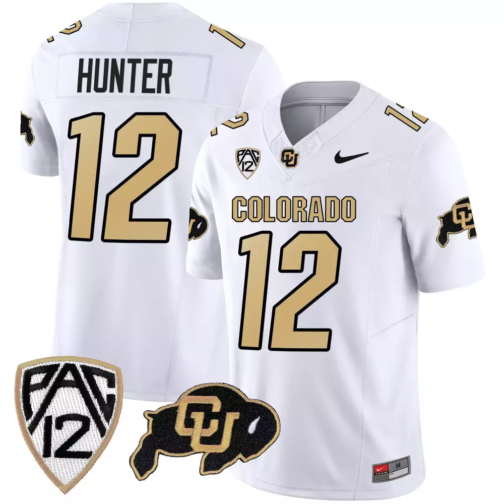 Travis Hunter 12 Colorado Jersey White Buffaloes Men Gold Black Vapor Limited All