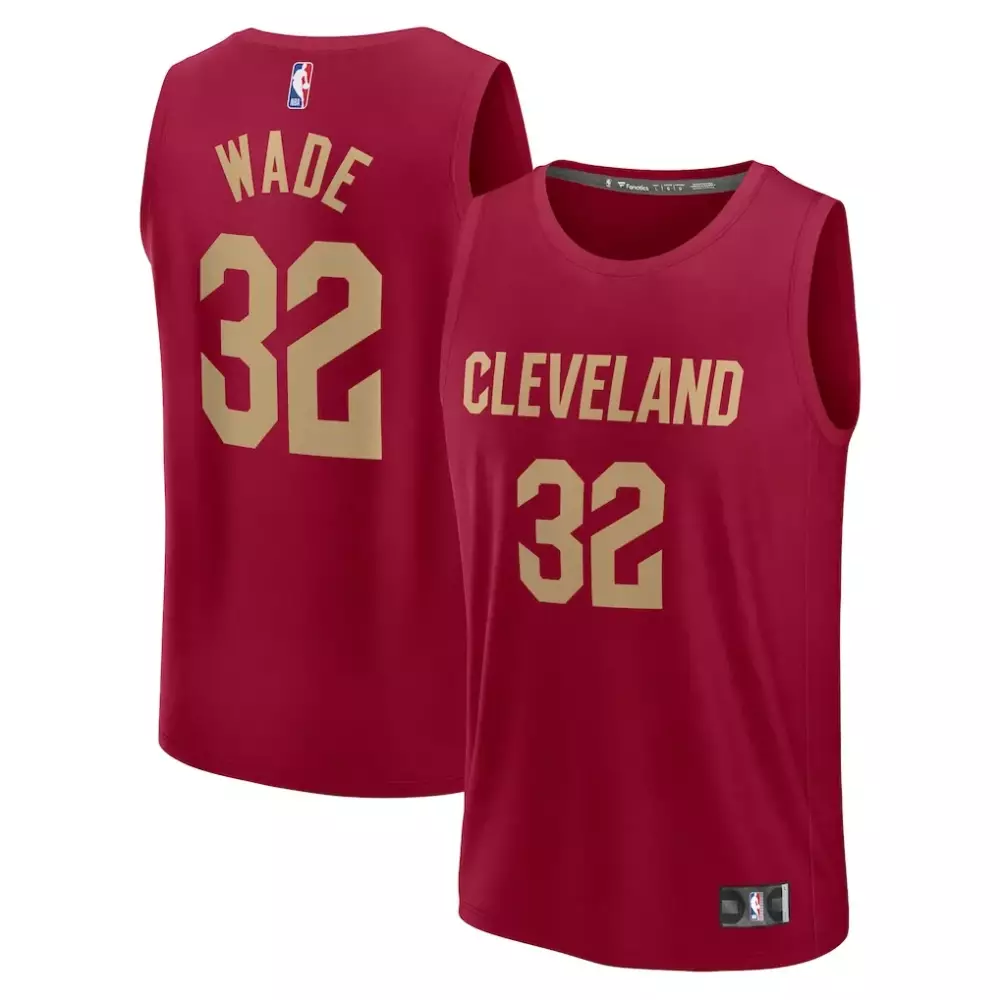 Dean Wade 32 Cleveland Cavaliers Jersey Maroon Men Gold Icon