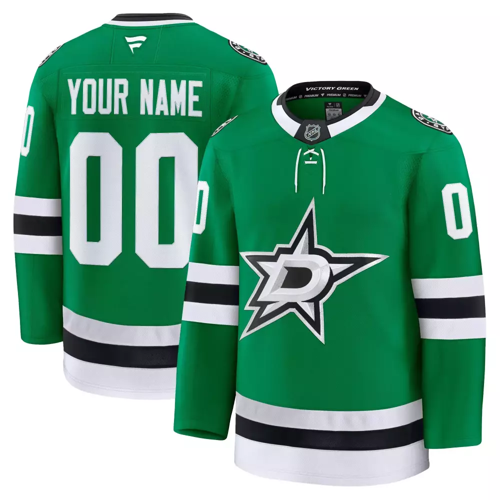 Custom Dallas Stars Jersey Green Men White Black Personalized