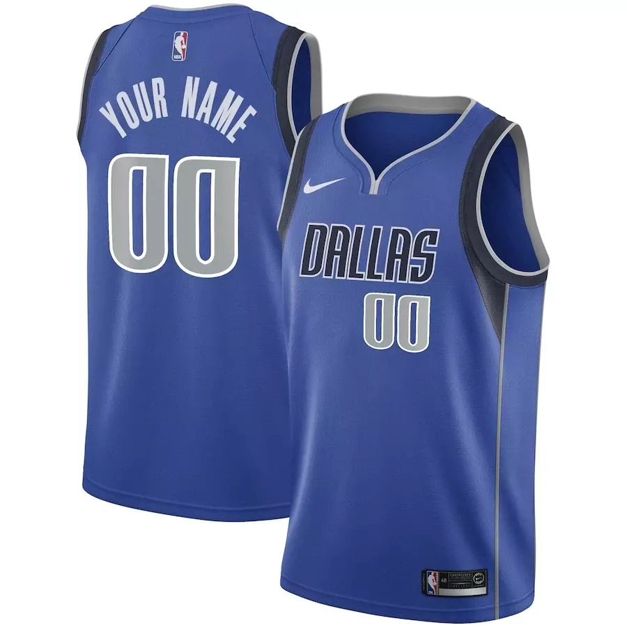 Custom Dallas Mavericks Jersey Blue Men Gray White Black Collection All Stitched