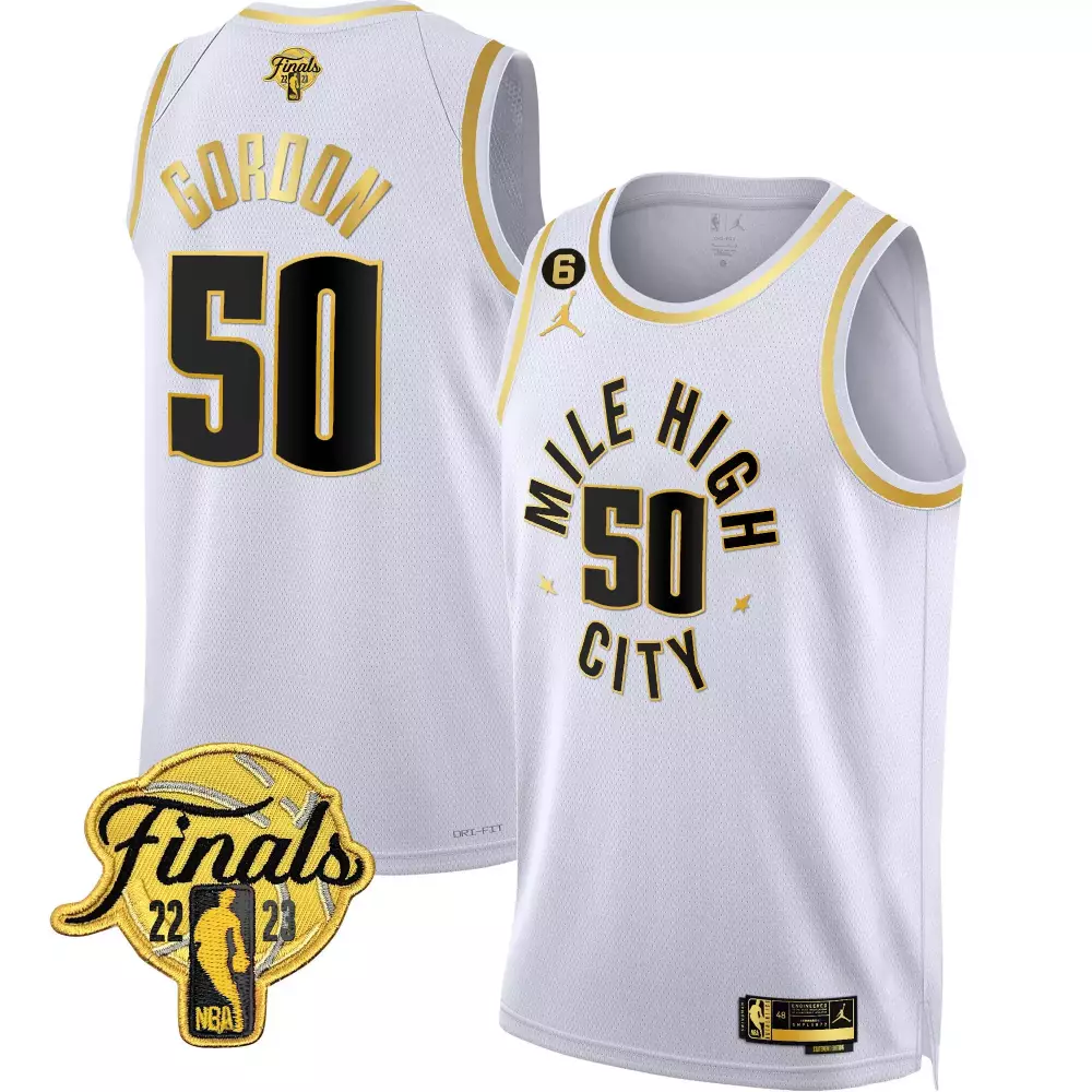 Aaron Gordon 50 Denver Nuggets Jersey White NBA Finals 2022-23 2023 Men City Edition