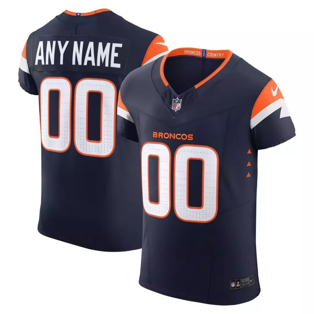 Broncos Jersey Navy NFL Orange White Alternate Vapor Elite Custom
