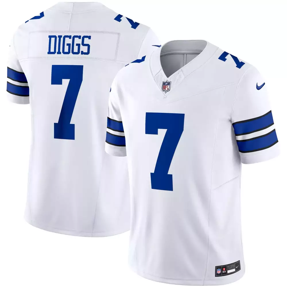 Trevon Diggs 7 Dallas Cowboys Jersey White Men Royal Blue Navy All Stitched Vapor