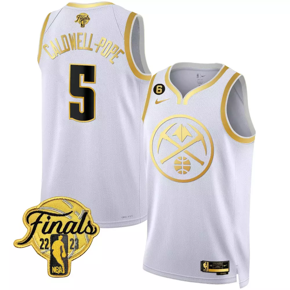 Caldwellpope Special 5 Jersey White Finals Denver Nuggets 2022-2023 Men Alternate