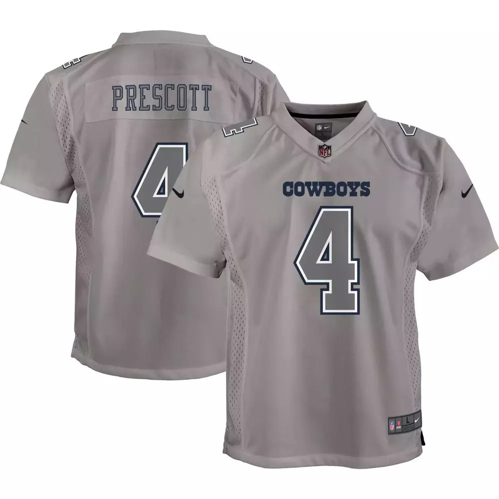 Dak Prescott 4 Cowboys Jersey Grey Men Replica Alternate Navy Blue White