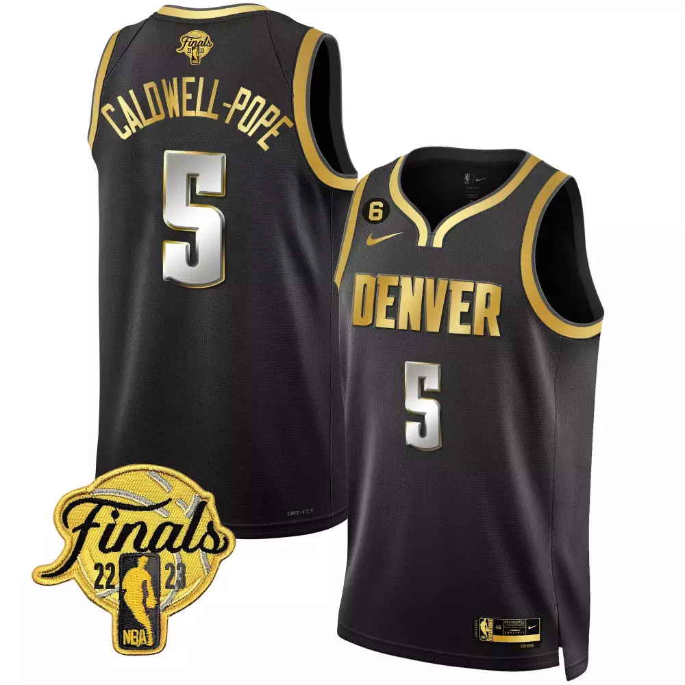 Caldwellpope Collection 5 Jersey Black NBA Finals Denver Nuggets 2023 Men Nike Swingman
