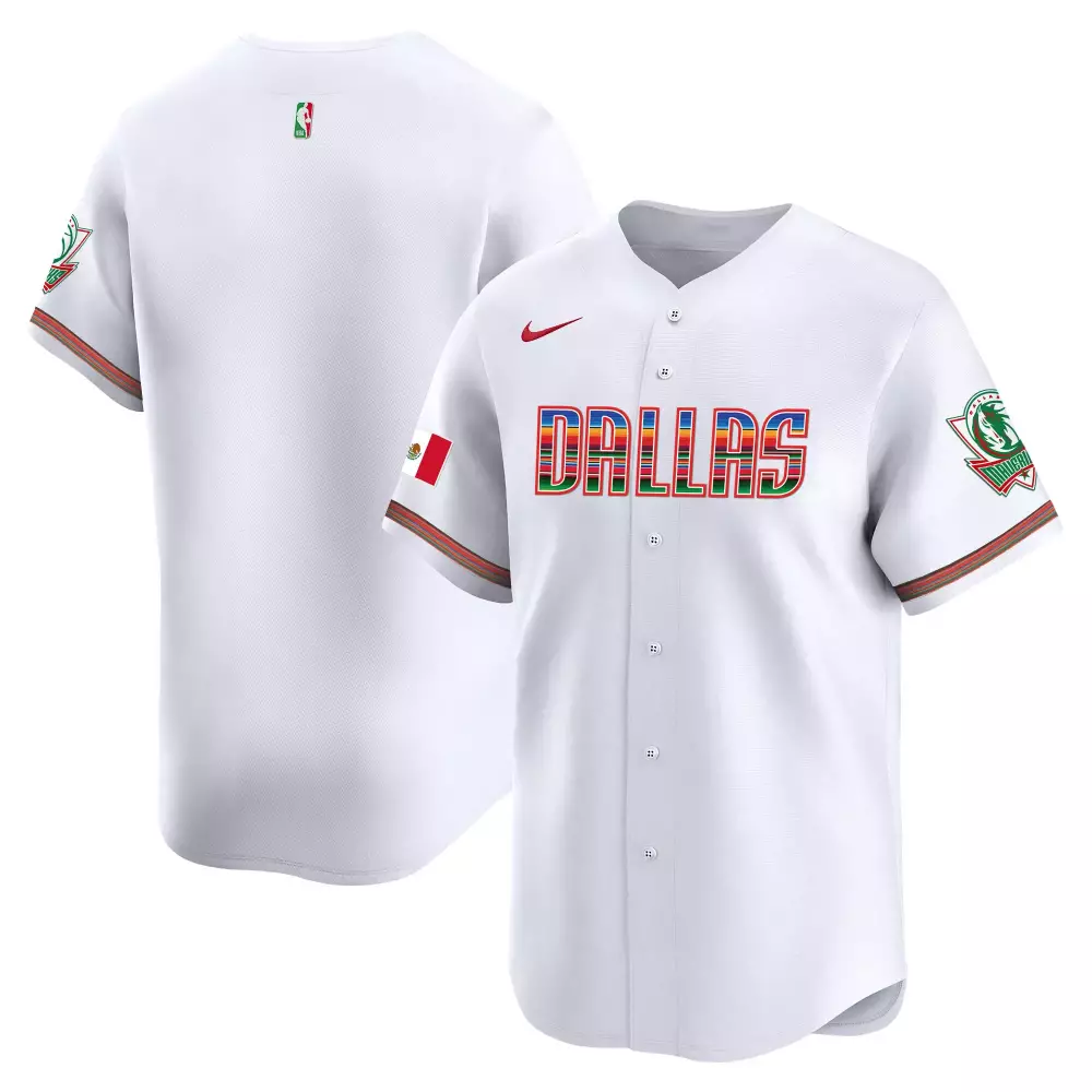 Unavailable Dallas Mavericks Jersey White Mexico Flag Men City Connect Split Custom Design