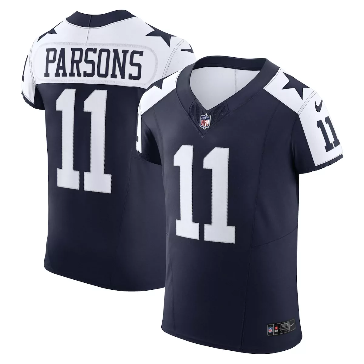 Micah Parsons 11 Dallas Cowboys Jersey Navy Blue Men White Alternate Vapor Elite