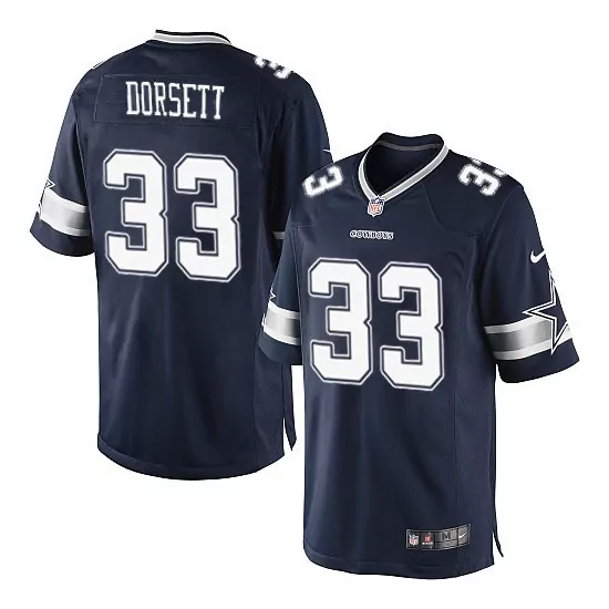 Tony Dorsett 33 Cowboys Jersey Navy Blue Men White Silver All Stitched Vapor