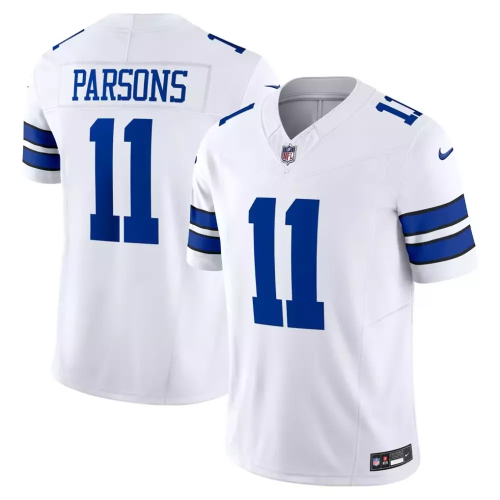 Micah Parsons 11 Dallas Cowboys Jersey White Men Blank Alternate Blue Silver Vapor
