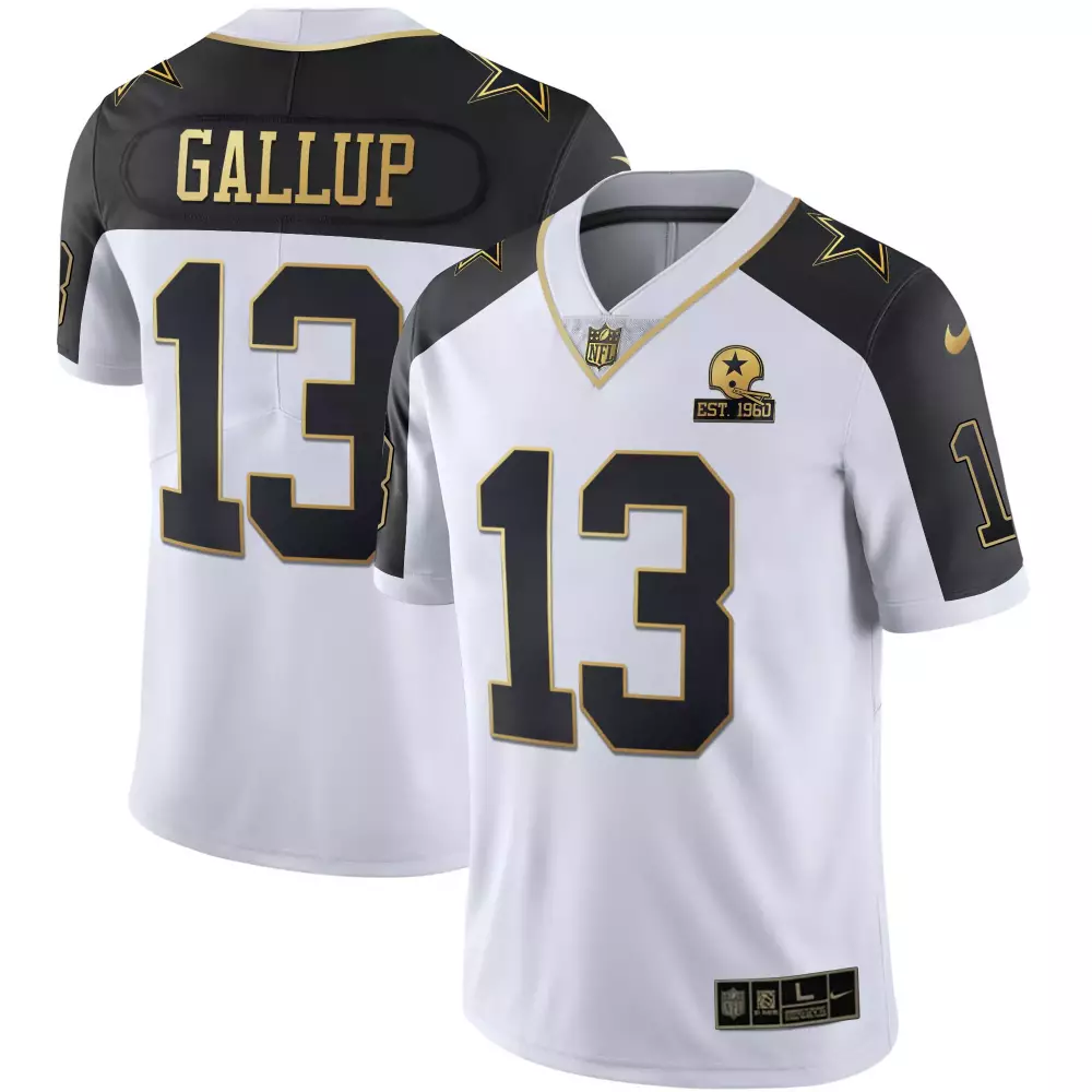 Michael Gallup 13 Dallas Cowboys Jersey White Pro Bowl Men Black Gold Alternate Vapor