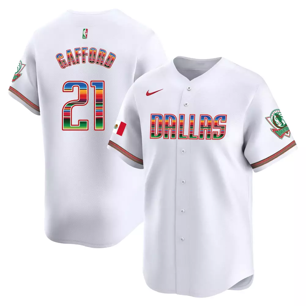 Daniel Gafford 21 Jersey White Noche Latina Dallas Mavericks Mexican Flag 2023 Men