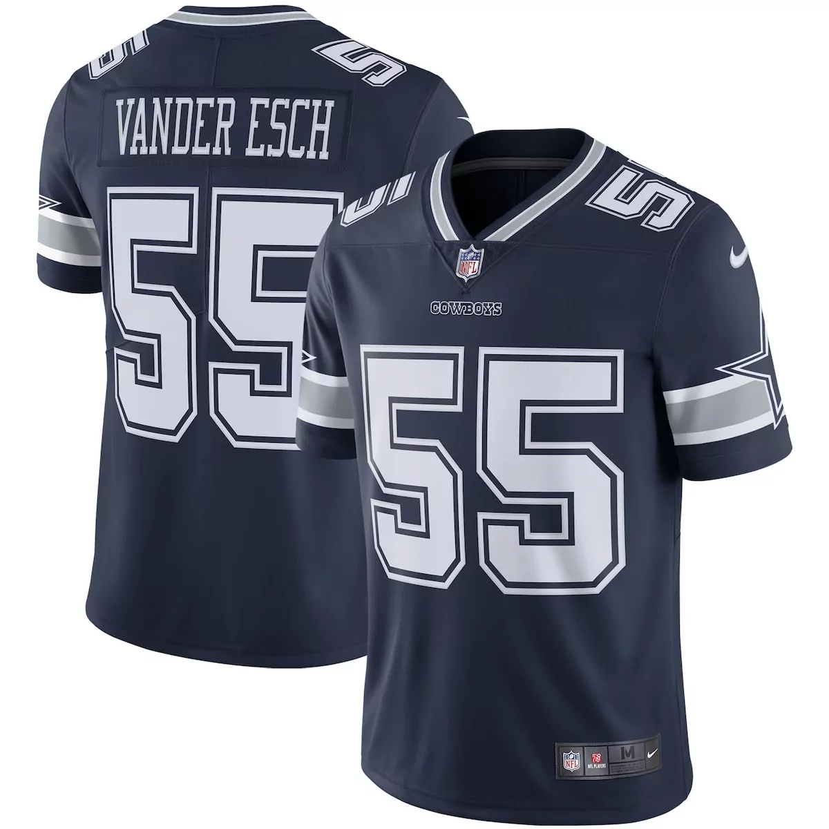 Leighton Vander 55 Cowboys Jersey Navy Blue Men White Silver Vapor Limited