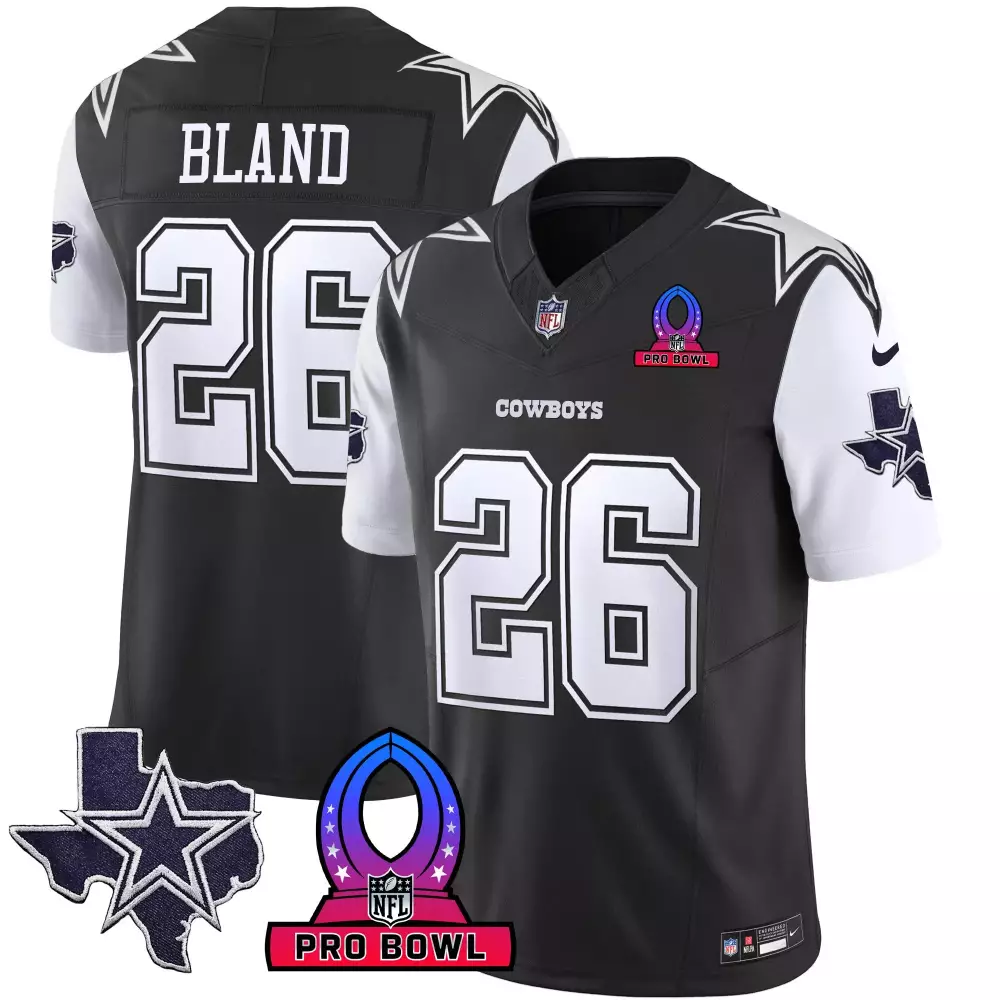 Daron Bland 26 Cowboys Jersey Black Pro Bowl Men White Vapor All Stitched