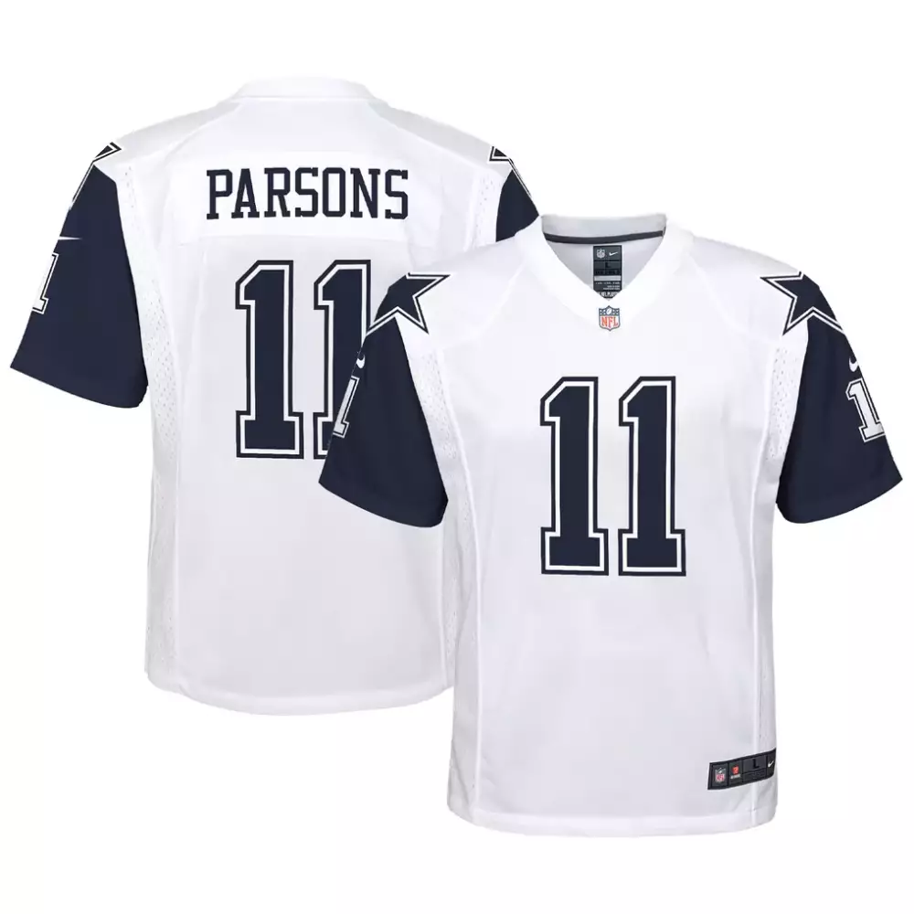 Micah Parsons 11 Dallas Cowboys Jersey White Men Navy Blue Alternate Game