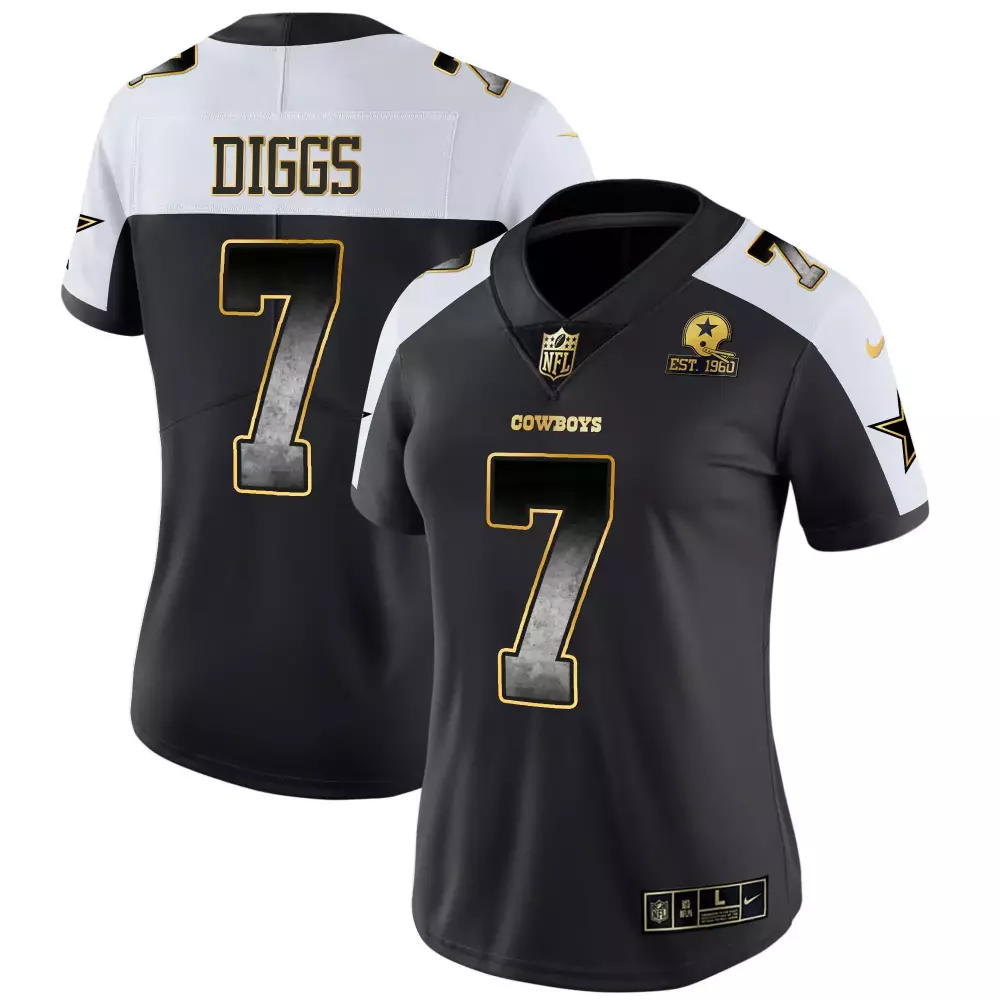 Trevon Diggs 7 Cowboys Jersey Black Nike Vapor Limited Women Replica Alternate White
