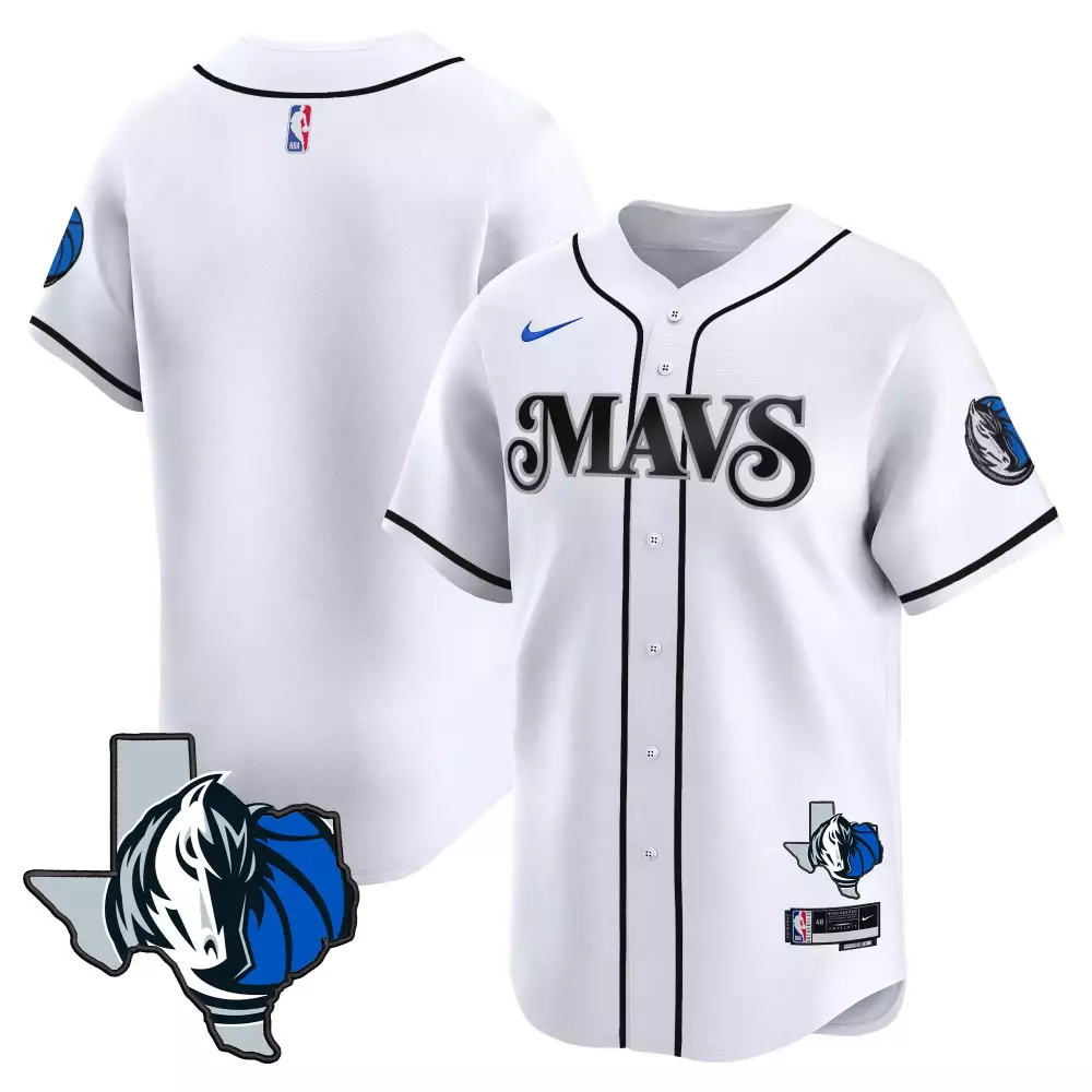 Mavs Dallas Mavericks Jersey White City Connect Men Black Blue All Stitched
