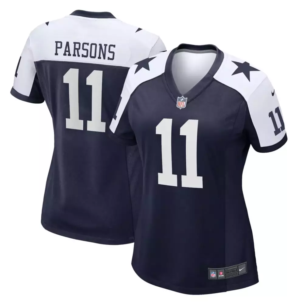 Micah Parsons 11 Dallas Cowboys Jersey Navy Women Replica White Alternate Game