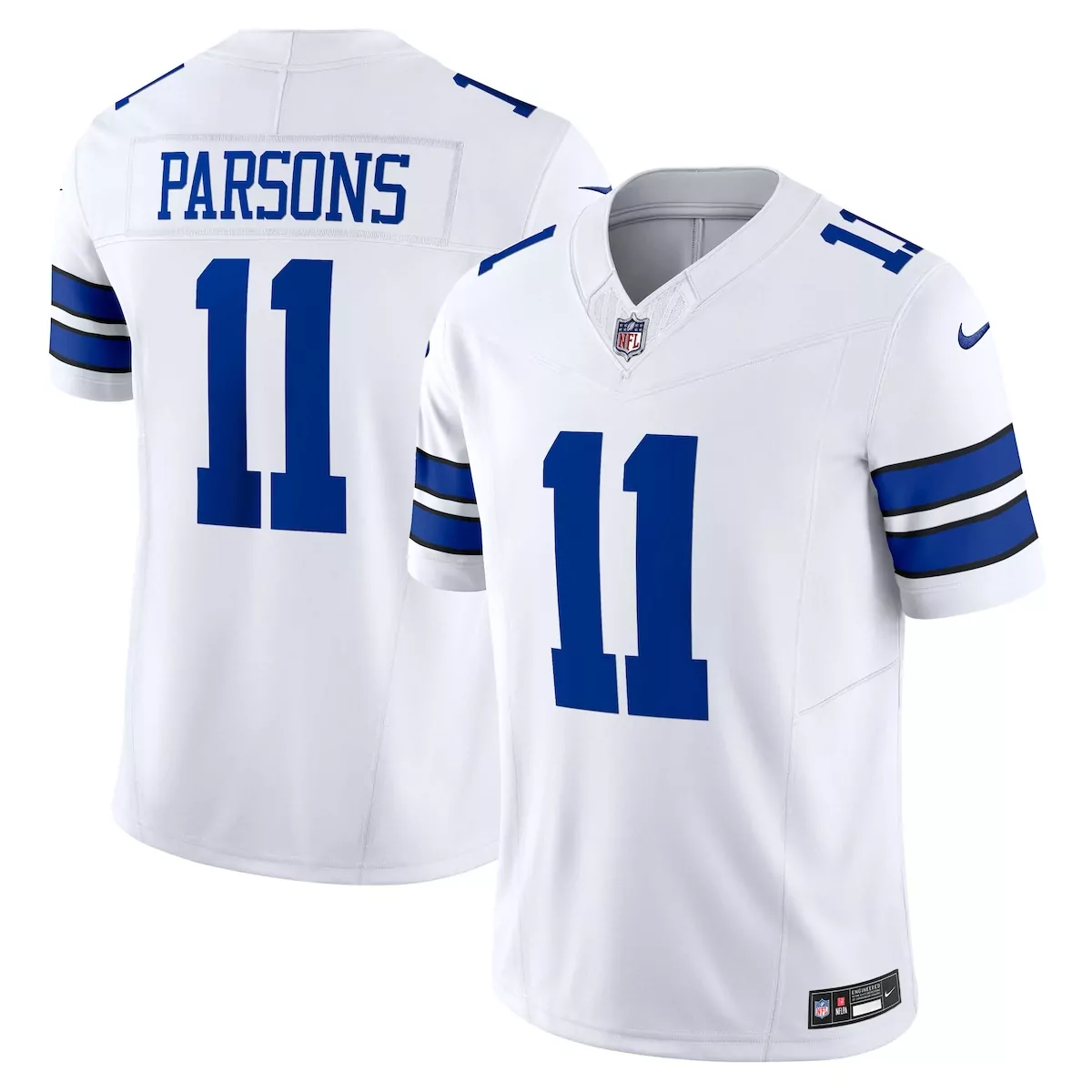 Micah Parsons 11 Dallas Cowboys Jersey White Men On-field Blue Silver Vapor Limited