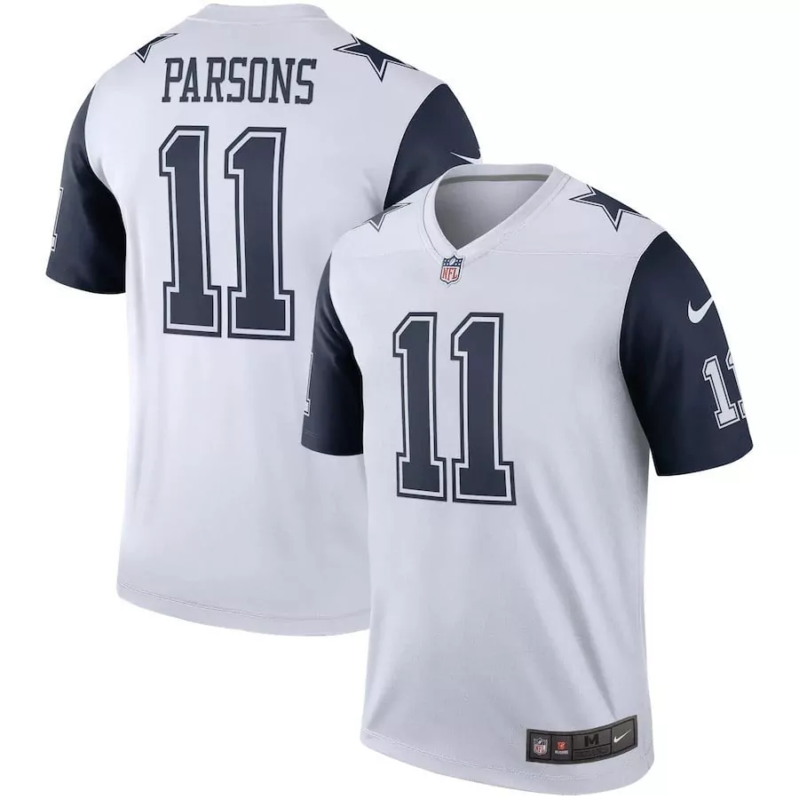 Micah Parsons 11 Dallas Cowboys Jersey White Men Alternate Navy Blue Game All Stitched