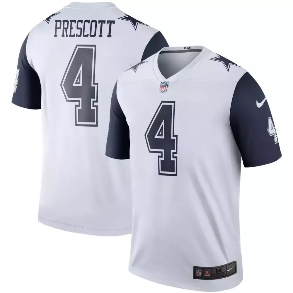 Dak Prescott 4 Dallas Cowboys Jersey White Men Replica Alternate Navy Blue