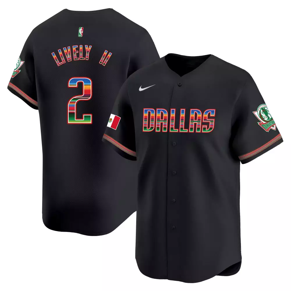 Dereck Lively 2 Dallas Mavericks Jersey Black City Connect Mexico Flag Men Alternate