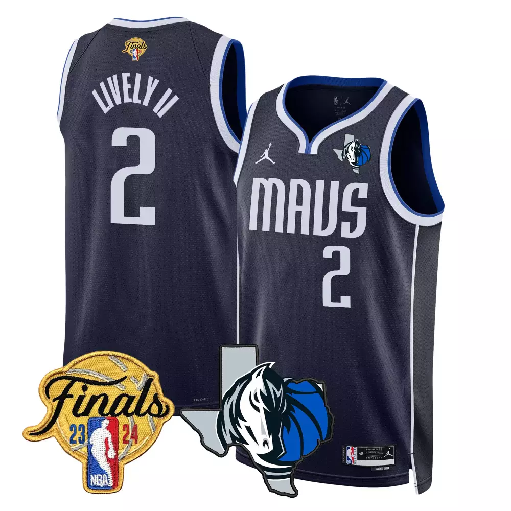 Dereck Lively Ii 2 Jersey Navy 2024 NBA Finals Dallas Mavericks 2023-24 Men White