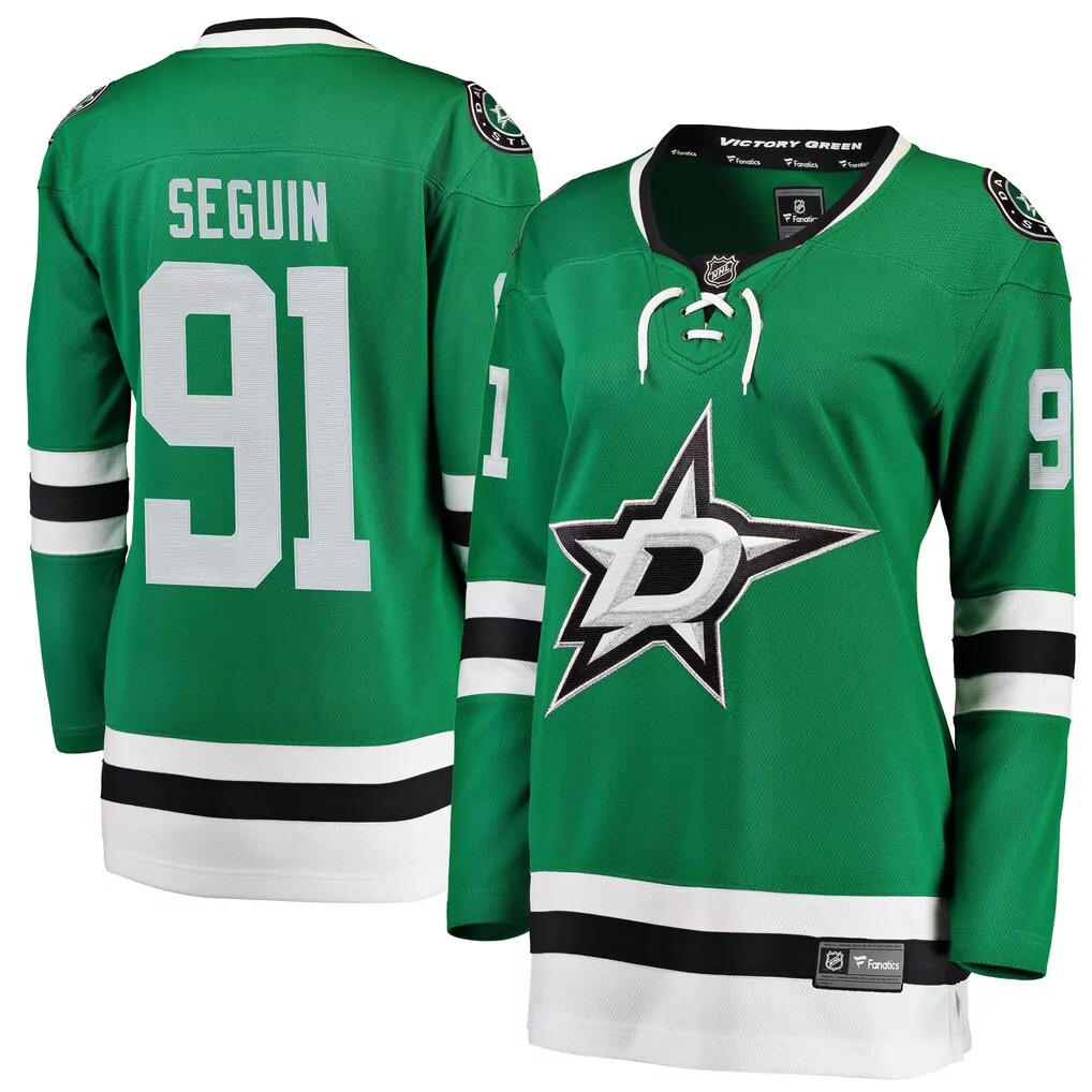 Tyler Seguin 91 Dallas Stars Jersey Green Men Ice White Black Home Breakaway