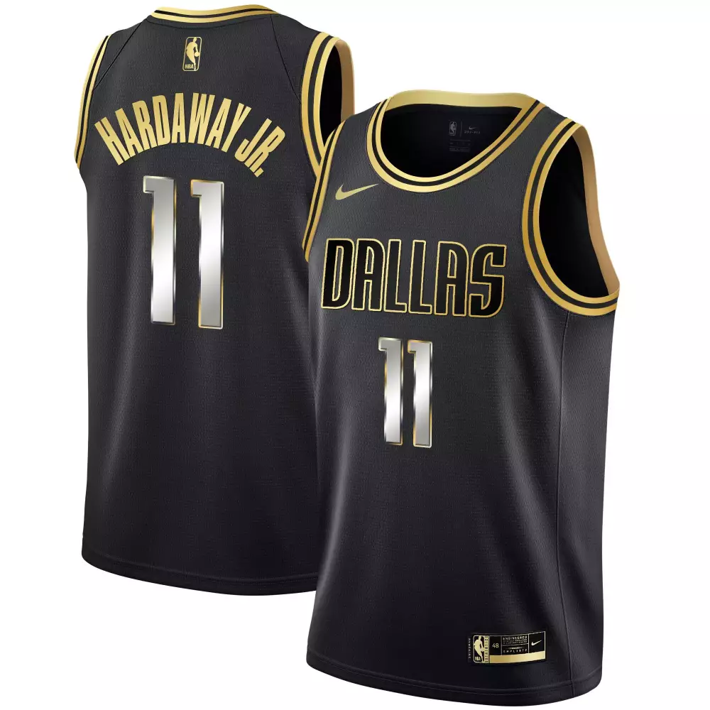 Tim Hardaway 11 Dallas Mavericks Jersey Black Men Standard Alternate Gold Silver