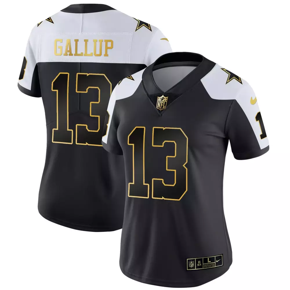 Michael Gallup 13 Dallas Cowboys Jersey Black Women Standard Alternate Split Design