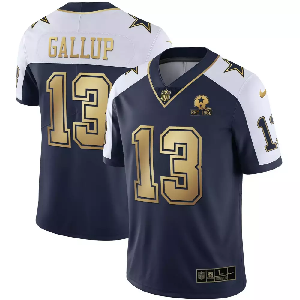 Michael Gallup 13 Dallas Cowboys Jersey Navy Men Split Design White Gold Alternate
