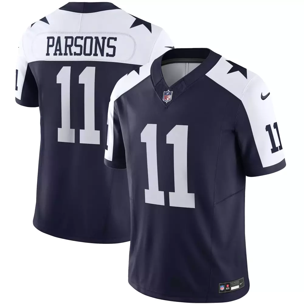 Micah Parsons 11 Dallas Cowboys Jersey Navy Men Standard White Alternate Vapor Limited