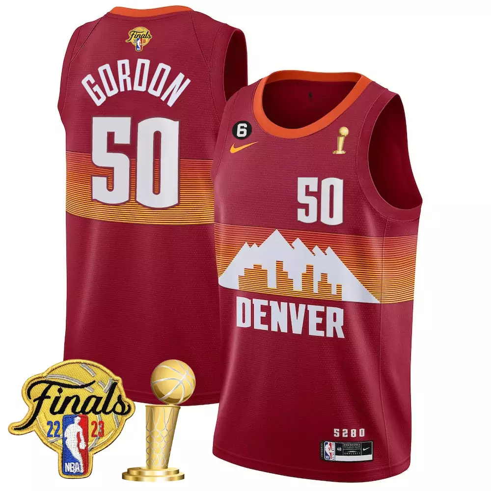 Aaron Gordon 50 Denver Nuggets Jersey Maroon 2023 NBA Finals Men Statement Edition