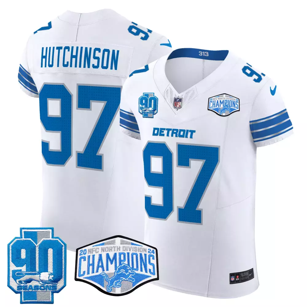 Hutchinson Division 97 Lions Jersey White 90TH Anniversary 90 Seasons 2024 Men Replica