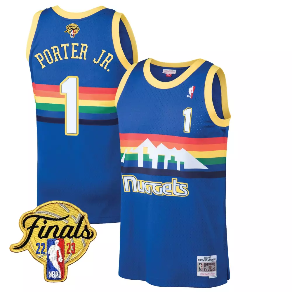 Porter Jr. 1 Nuggets Jersey Blue Finals 2022-2023 Men Yellow White Red Orange Green