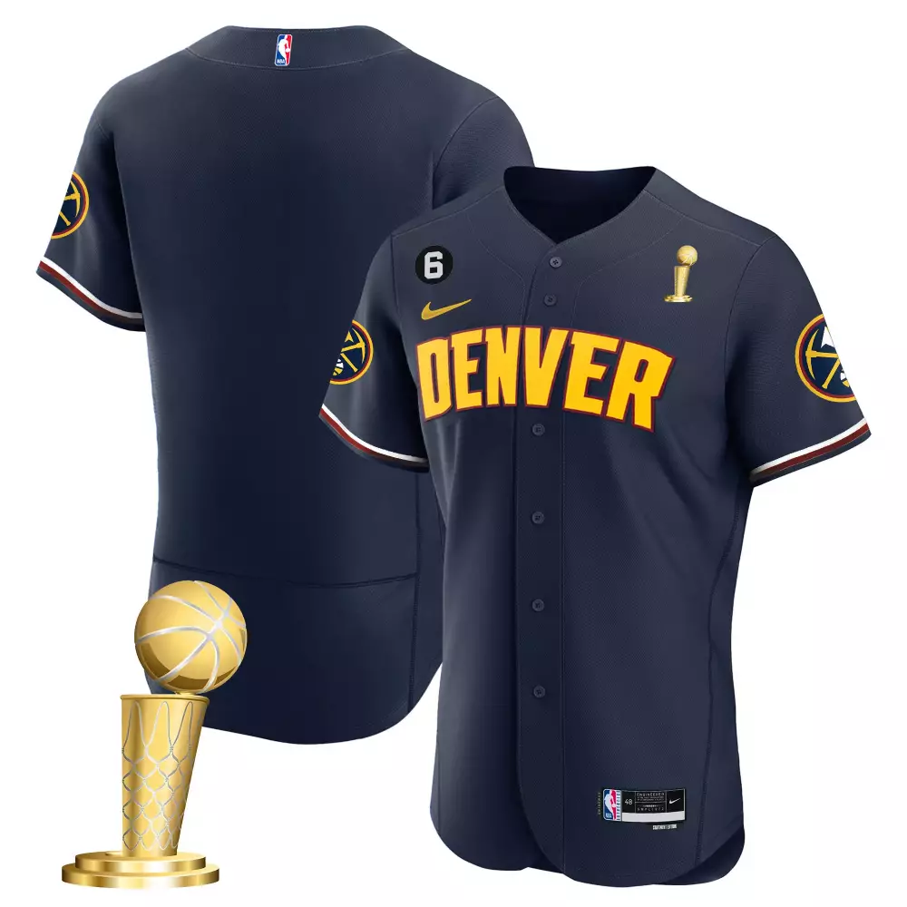 Nikola Jokic 15 Denver Nuggets Jersey Navy City Edition Championship 2023 Men Yellow