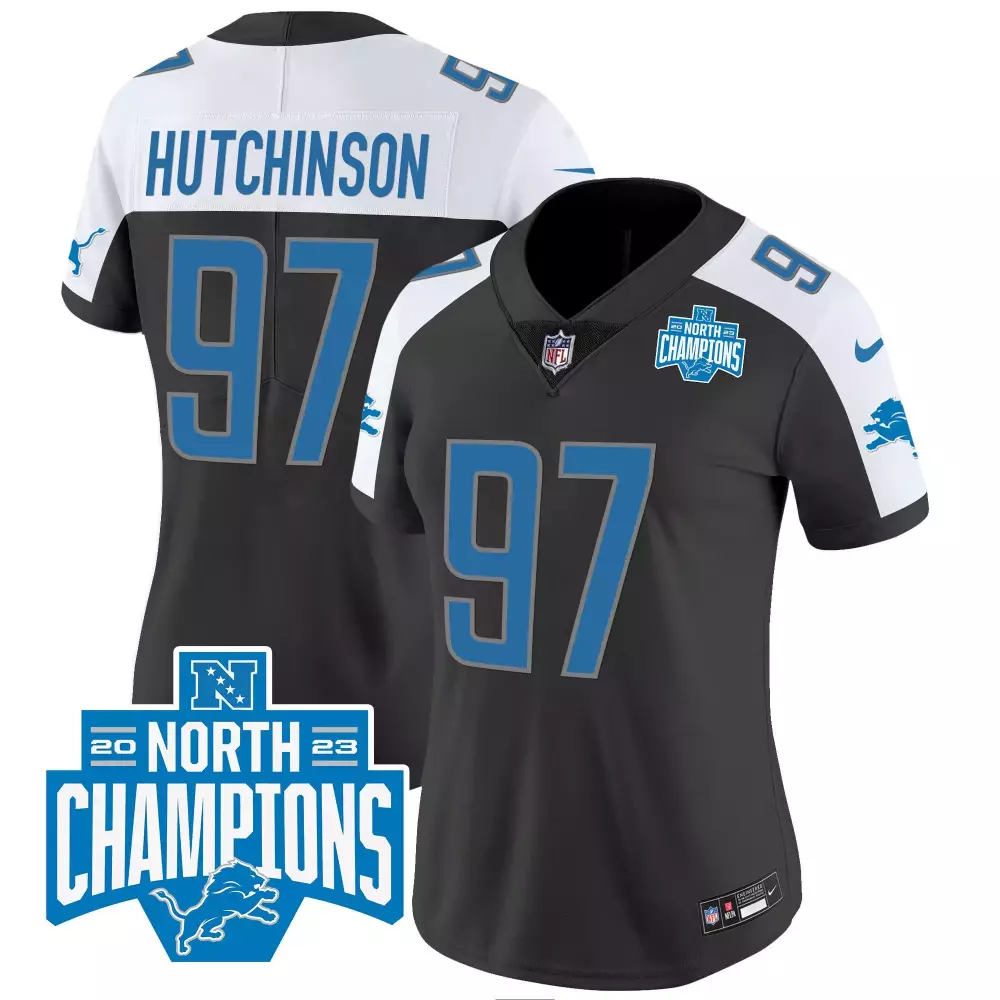 Hutchinson Division 97 Lions Jersey Black 2023 North Champions Men Player Alternate