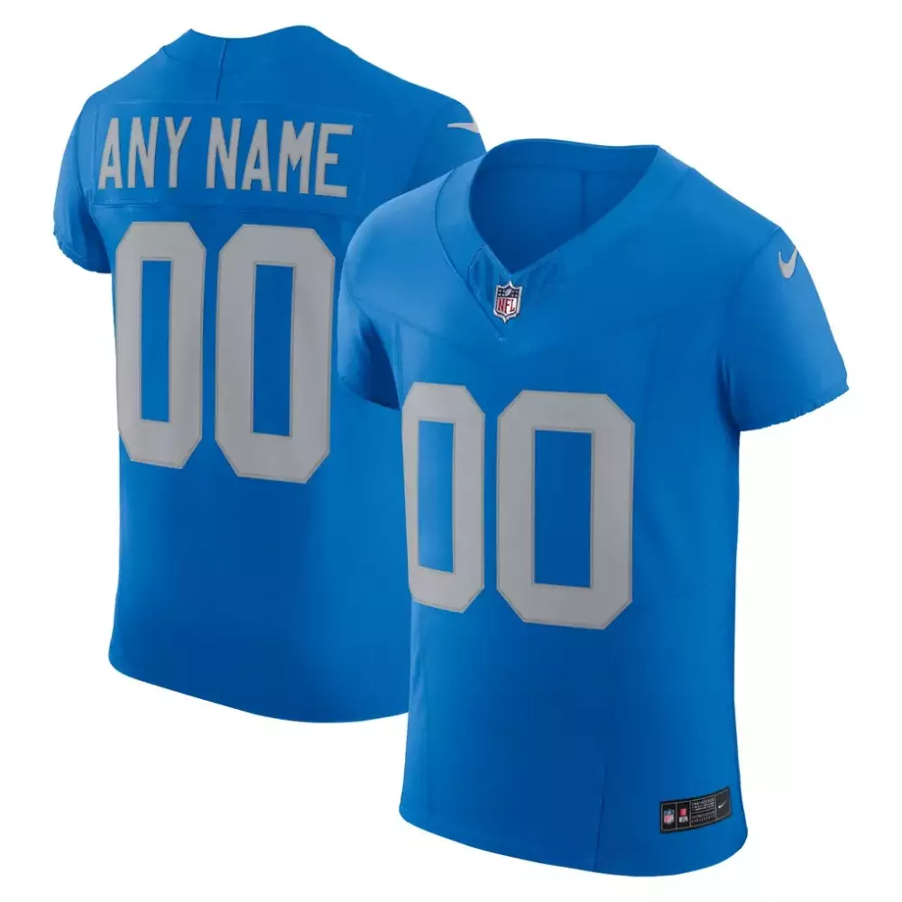 Lions Jersey Blue Men Replica Silver Alternate Vapor Elite Custom