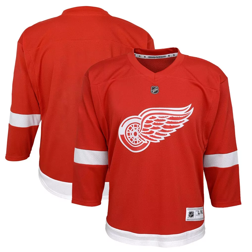 Custom Detroit Red Wings Jersey White Home Replica