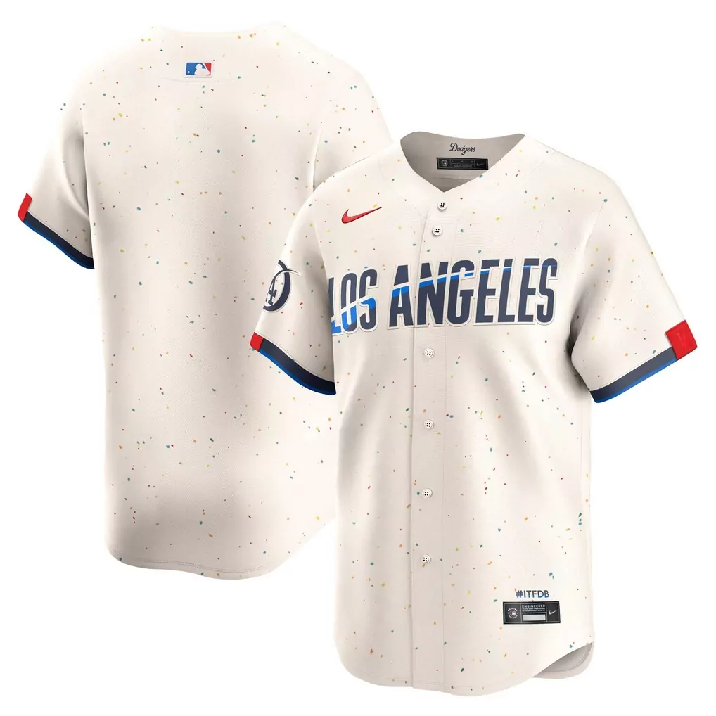 Los Angeles Dodgers Jersey Cream City Connect Men Alternate Custom Design Blue Red