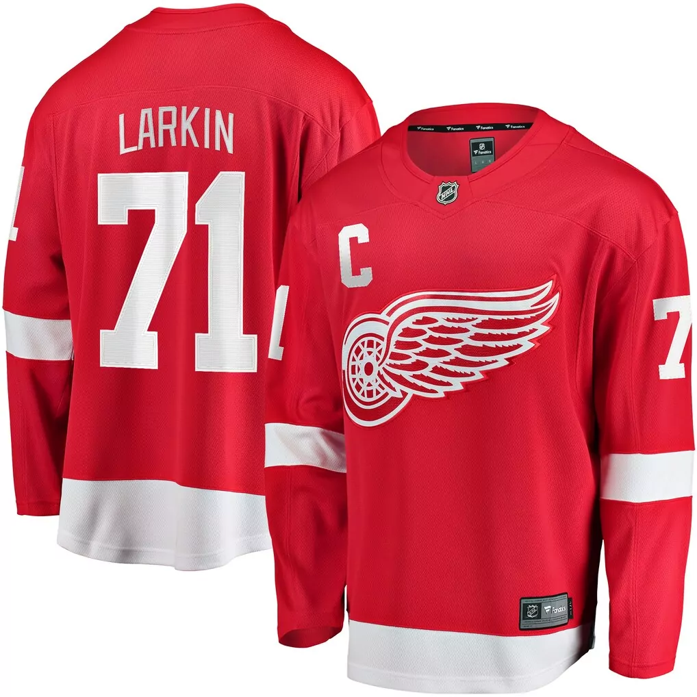 Dylan Larkin 71 Detroit Red Wings Jersey Men Replica White Breakaway