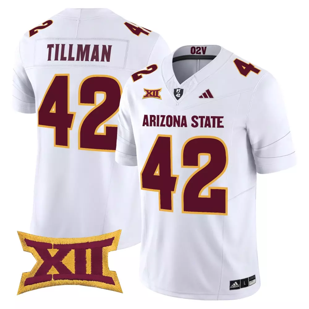 Tillman State 42 Arizona Jersey White Men Maroon Gold Vapor Limited