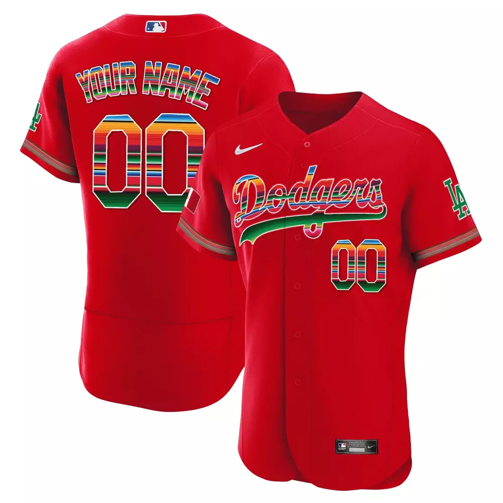 Custom Dodgers Jersey Red Men Design Green White Yellow Blue Black All Stitched Vapor
