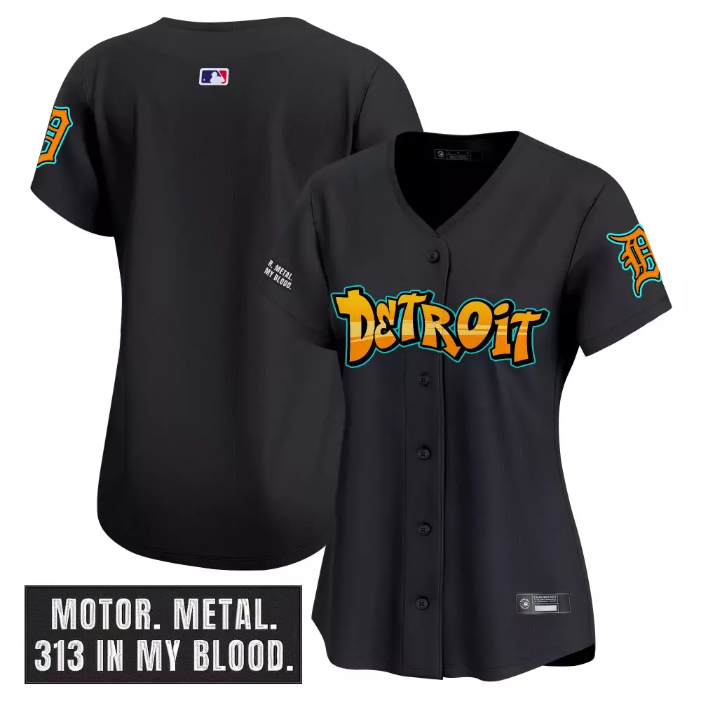 Miguel Cabrera 24 Detroit Tigers Jersey Black 2023 City Connect Women Custom Design